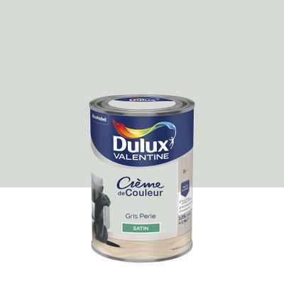Peinture crème de couleur Gris Perle Satin 1,25 L - DULUX VALENTINE