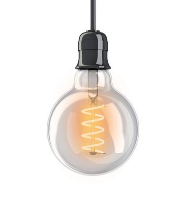 Ampoule Filament LED G95 déco spirale 4 W = 300 Lumens blanc chaud XANLITE