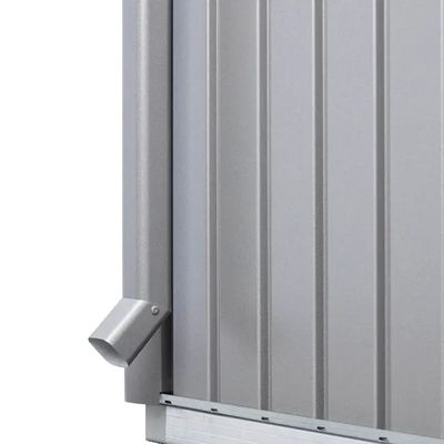 Descente d'eau pluviale par 2 gris quartz pour abri Panorama BIOHORT Livraison à domicile incluse