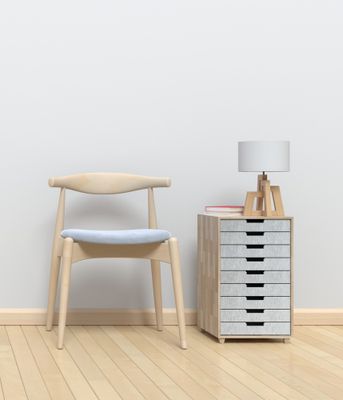 Adhésif décoratif industriel aluminium brossé 1,5 x 0,45 m