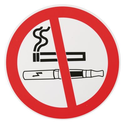 Plaque signalétique adhésive Interdiction de fumer diamètre 180 mm THIRARD