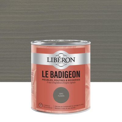 Badigeon meubles, poutres et boiseries Libéron Gris Fusain 0,75 L - LIBERON