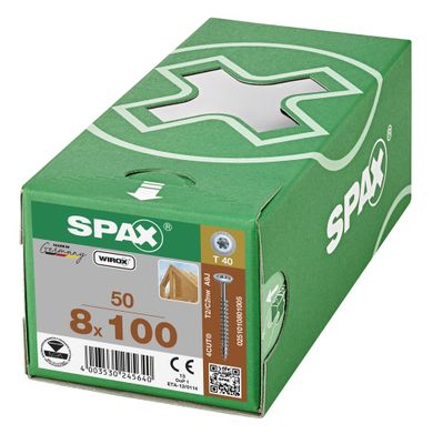 Vis tête disque Torx 8 x 100 mm par 50 SPAX