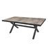 Table de jardin fixe HORTENSE céramique amande chassis + plateau 200 x 100 cm