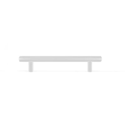 Poignée de meuble cylindrique inox blanc mat entraxe 96 mm REI