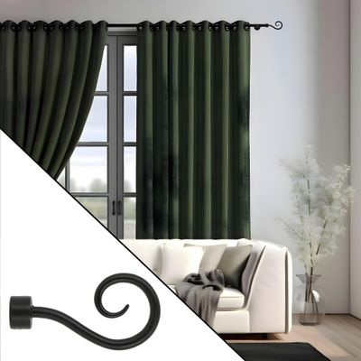 Embout déco crosse à visser en métal diam 16 mm Finition Noir mat - MOBOIS