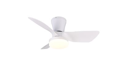 Ventilateur de plafond avec lumière LED + télécommande Blanc Ø76cm - Randers REALITY