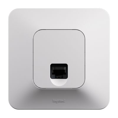 Prise RJ45 catégorie 6 encastrable complète Blanc - Neptune LEGRAND