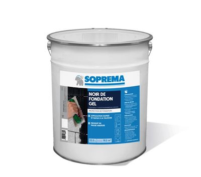 Enduit d'étanchéité noir pour mur extérieur 23.5 kg SOPREMA