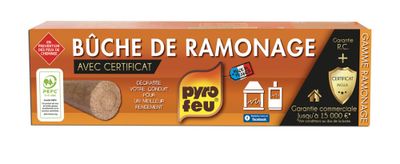 Bûche de ramonage certifiée - PYROFEU