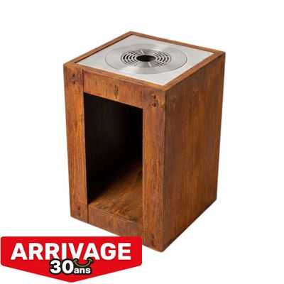 Brasero de cuisson Q2 corten avec grille ARTISS