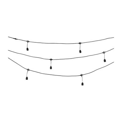 Guirlande lumineuse extérieur E27 10m sans ampoule noir IP44 10x15W - COREP