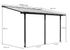 Toit terrasse en aluminium et en polycarbonate anthracite TT 3042 AL 12,83 m², Livraison à domicile incluse - HABRITA