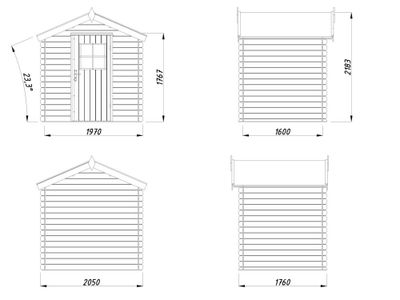 Abri de jardin en bois autoclave marron Pablo 1 - ép.19 mm - 4,2 m² hors-tout - WHITE WOOD