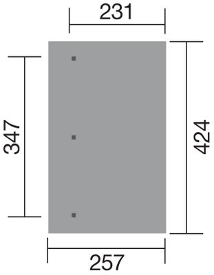 Pergola adossée -  671 Imprégné - 257 x 115 cm - WEKA