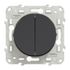 Double Interrupteur va-et-vient anthracite - Odace 2011 SCHNEIDER ELECTRIC