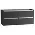 Caisson de salle de bains Thana 4 tiroirs L120 x H55 x P45 cm panneau de particules anthracite mat