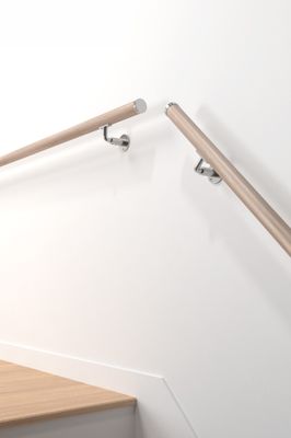 Main courante tubulaire R14 - bois hêtre - diamètre 40 mm - L 2,00 m - SOGEM