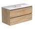 Meuble de salle de bains Evasion 2 tiroirs L100 x H83 x P46 cm panneaux de particules bois - CONCILIO