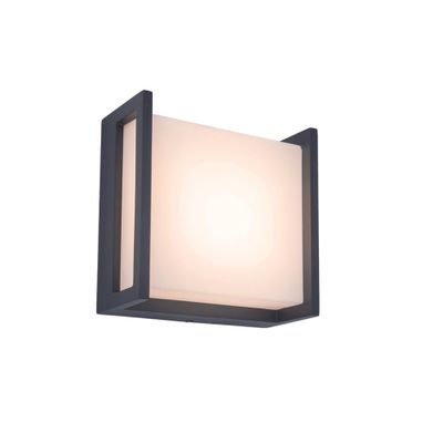 Applique extérieur LED Qubo gris IP54 800 lumens blanc chaud - COREP