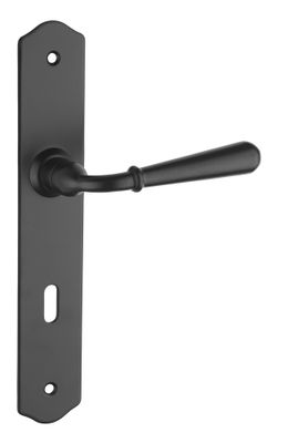 Poignées de porte sur plaques à clé CHARON noir THIRARD