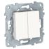 Double Interrupteur va-et-vient blanc - Unica SCHNEIDER ELECTRIC