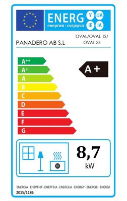 Poêle à bois 8,7 kW Oval 3 Stones PANADERO Livraison à domicile incluse