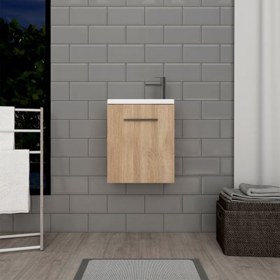 Lave-mains de salle de bains Lena 50 x 40 x 22 cm MDF bois
