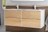 Meuble de salle de bains Duox 4 tiroirs L120 x H45 x P45 cm bois mélaminé blanc et bois - EGORE