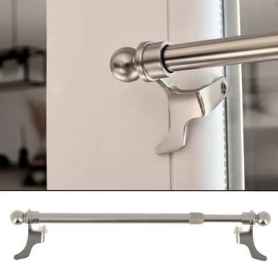 Tringle de vitrage extensible en métal de 0.65 à 1.1 m diam 9 mm Finition Nickel mat - MOBOIS