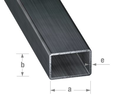 Tube rectangle acier PAF 40 x 27 x 1,5 mm 2 m CQFD