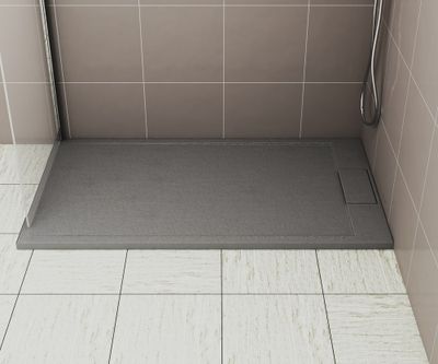 Receveur de douche 90x160 cm résine gris mat Island - OCEA