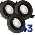Spots LED encastrables GU10 orientables lumière blanc chaud Noir par 3 - Saphyr ARLUX