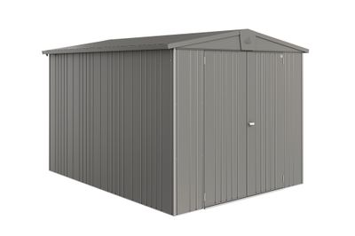 Abri de jardin en métal Europa 6.53 m² gris quartz Taille 6 BIOHORT Livraison à domicile incluse