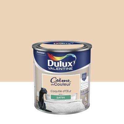 Peinture crème de couleur Coquille d'OEuf Satin 0,5 L - DULUX VALENTINE