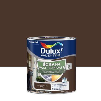Peinture Ecran+ Multi-supports Satin Brun Normandie 0,5 L - DULUX VALENTINE