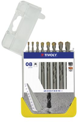 Forets béton diamètre 3 à 10 mm par 8 TIVOLY