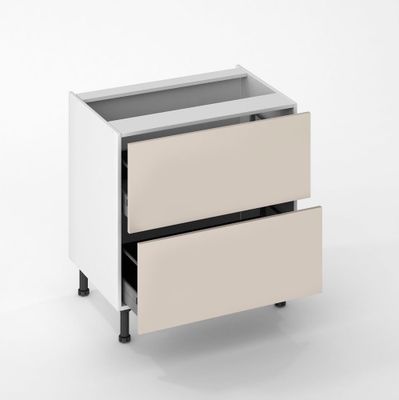 Façades tiroir pour meuble de cuisine Lotus cachemire mat 70 x 80 cm par 2 OFITRES
