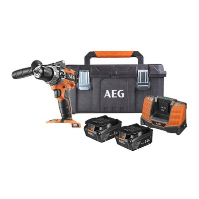 Perceuse à percussion sans fil BSB18C2BL-502TB (Brushless, 2 batteries) - AEG