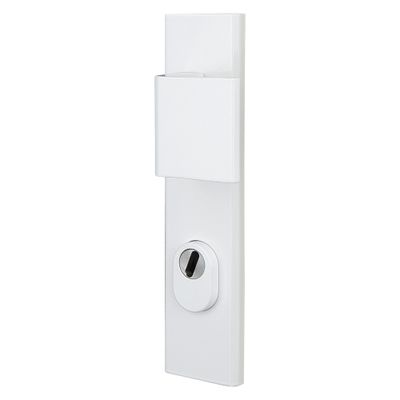 Poignées de porte palière Odin blanc à cylindre ALPERTEC