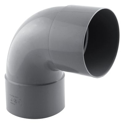 Coude PVC évacuation 87° femelle/femelle Ø100 - FITT
