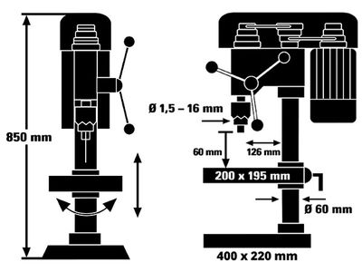 Perceuse à colonne TC-BD 630/1 630 W - EINHELL