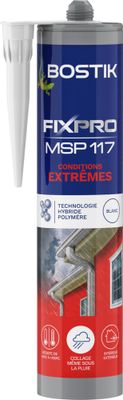 Mastic colle de fixation FIXPRO  MSP117 spéciale conditions extrêmes cartouche 290 ml - BOSTIK