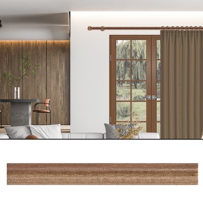 Tringle à rideaux en bois 1.50 m diam 20 mm Finition Chêne - MOBOIS