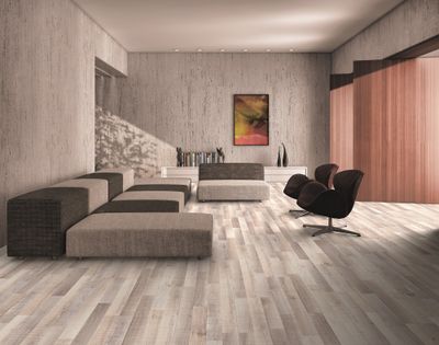 Sol stratifié décor chêne rude ép 8 mm 19,2 x 128,5 cm AC4 paquet de 2,220 m² AJ TIMBER
