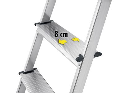 Escabeau 6 marches L40 aluminium - HAILO