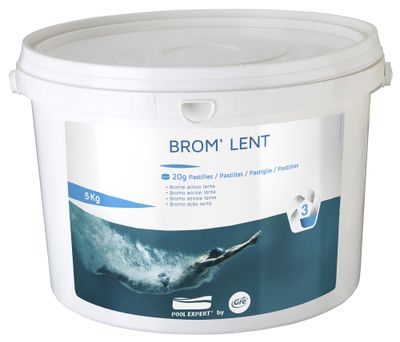 Brome lent piscine - tablette 20 g seau de 5 kg SPOOL