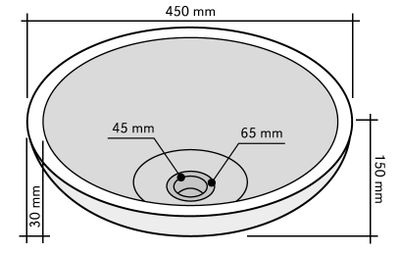 Vasque ronde à poser en marbre beige diamètre 450 mm Rotondo IMSO CERAMICHE