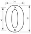 Chiffre 0 à visser hauteur 51 mm laiton THIRARD