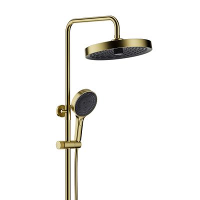 Colonne de douche thermostatique laiton brossé Concave - EDOUARD ROUSSEAU